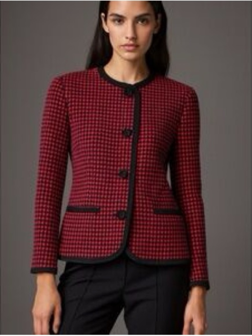 Vintage Pendleton Preppy Houndstooth Virgin Wool Jacket Classic Sz 12